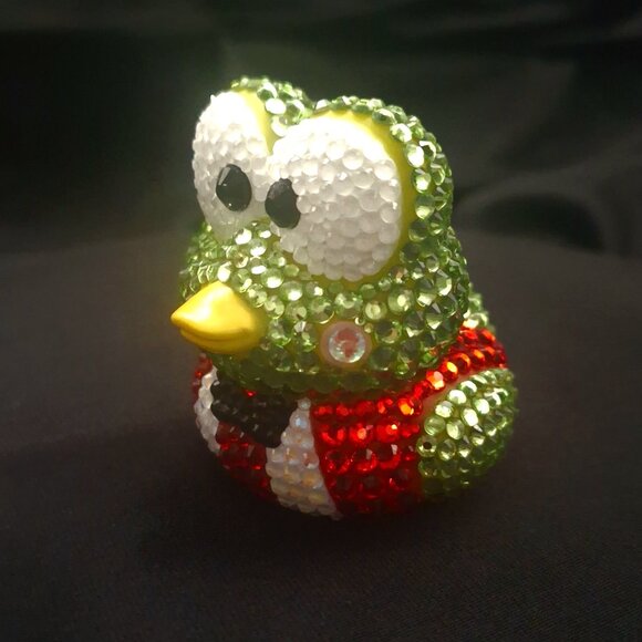 Keroppi Bling Rubber Duck, Hello Kitty Friends, Bedazzle Keroppi, Unique Gift - Picture 2 of 6